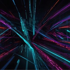 Abstract geometry wave HD metal wall art  print 4 x 6 inches